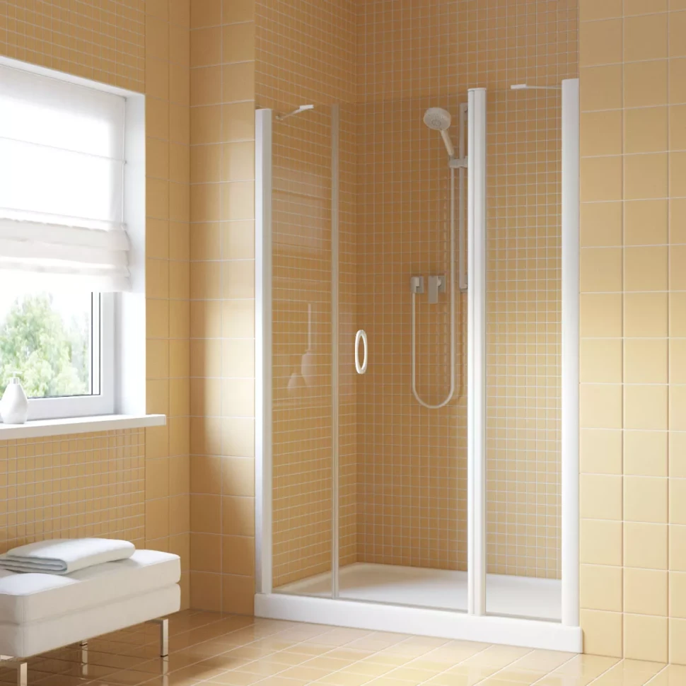 Душевая дверь в нишу Vegas-Glass EP-2F LUX 165 белый