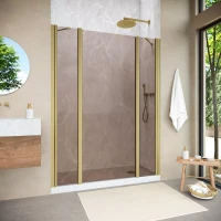 Душевая дверь Vegas-Glass EP-2F NOVO 210 h200 золото матовое