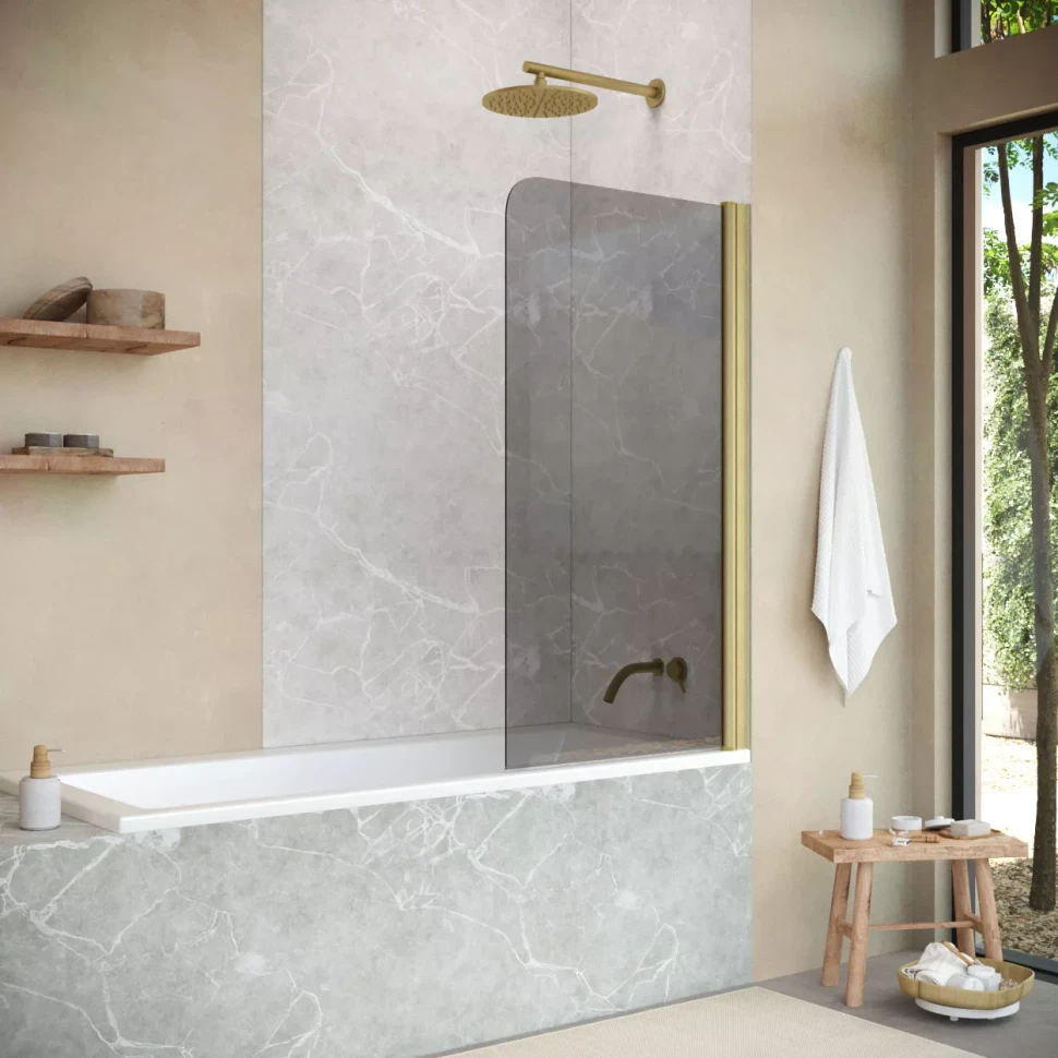 Шторки на ванну Vegas-Glass EV NOVO 60 золото матовое