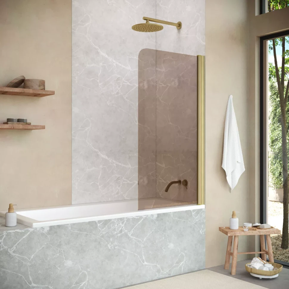 Шторки на ванну Vegas-Glass EV NOVO 60 золото матовое