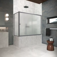 Шторки на ванну ZV+ZVF Protec 160x85 Тёмная оружейная сталь (GunMetal)