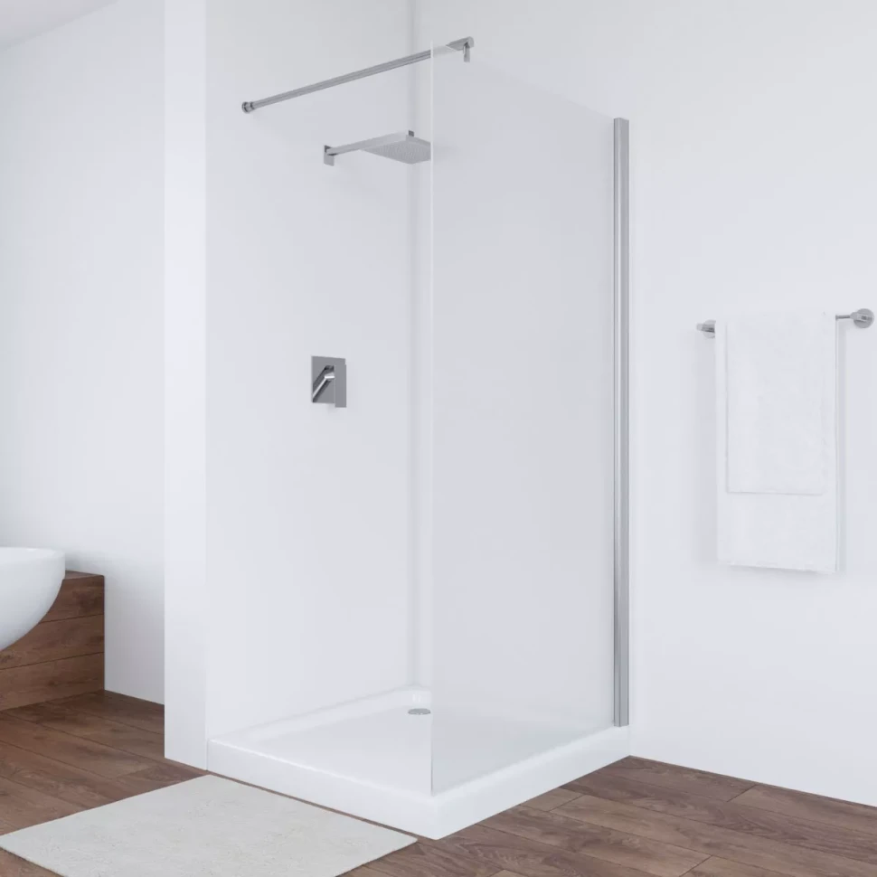 Неподвижные перегородки Vegas-Glass EAF NOVO 106 глянцевый хром