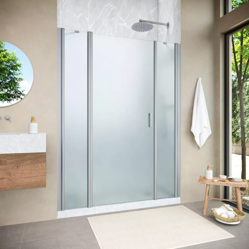 Душевая дверь Vegas-Glass EP-2F NOVO 160 h200 матовый хром