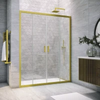 Дверь в душевой проем Vegas-Glass Z2P NOVO 195 золото матовое