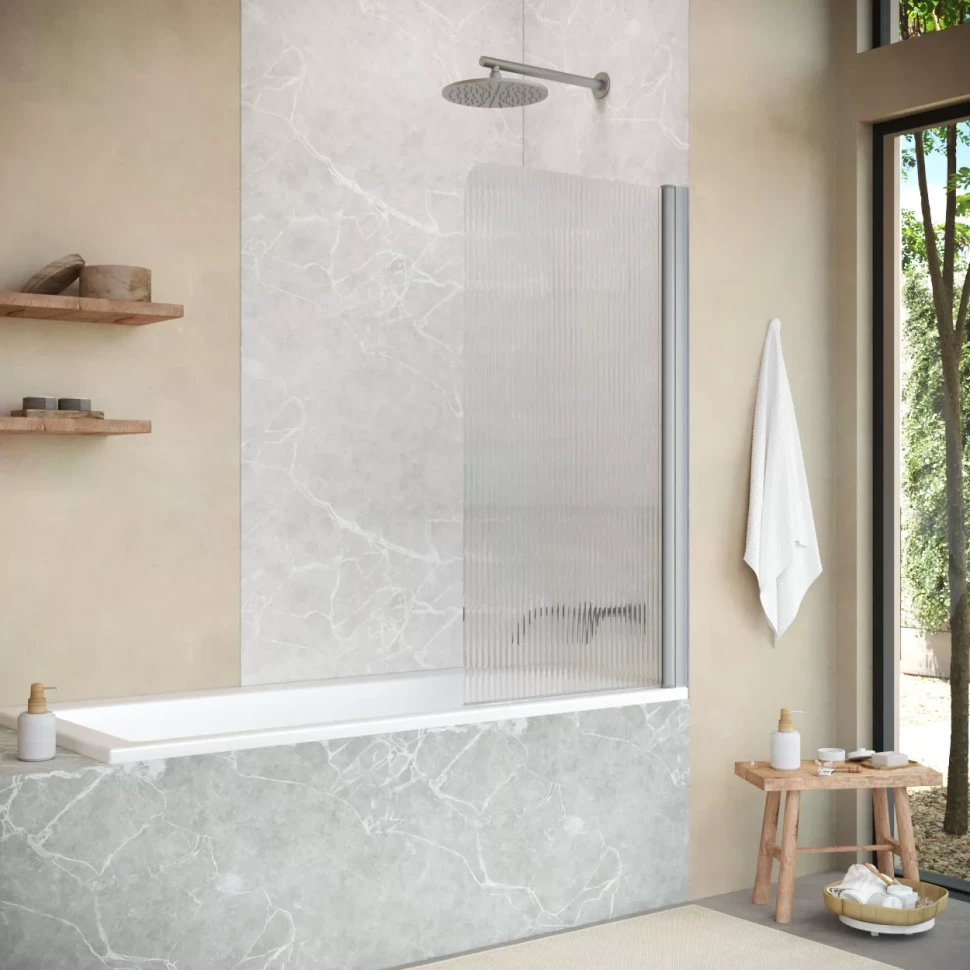 Шторки на ванну Vegas-Glass EV NOVO 60 матовый хром