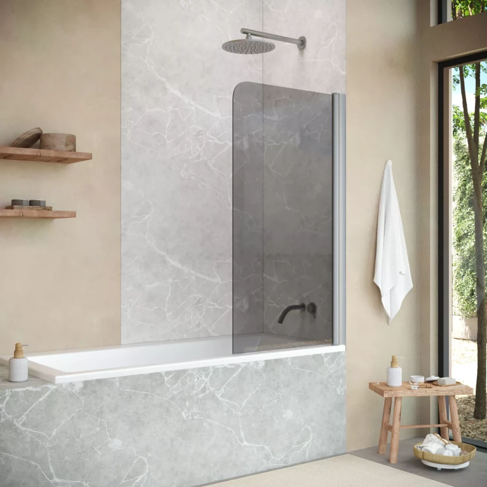 Шторки на ванну Vegas-Glass EV NOVO 60 матовый хром