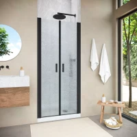 Душевая дверь в нишу Vegas-Glass E2P NOVO 70 h189 черный матовый