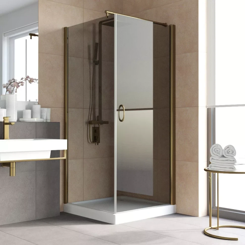 Душевой уголок Vegas-Glass EP-Fis LUX 90x110 бронза