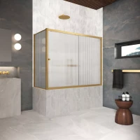 Шторки на ванну ZV+ZVF Protec 160x90 золото матовое