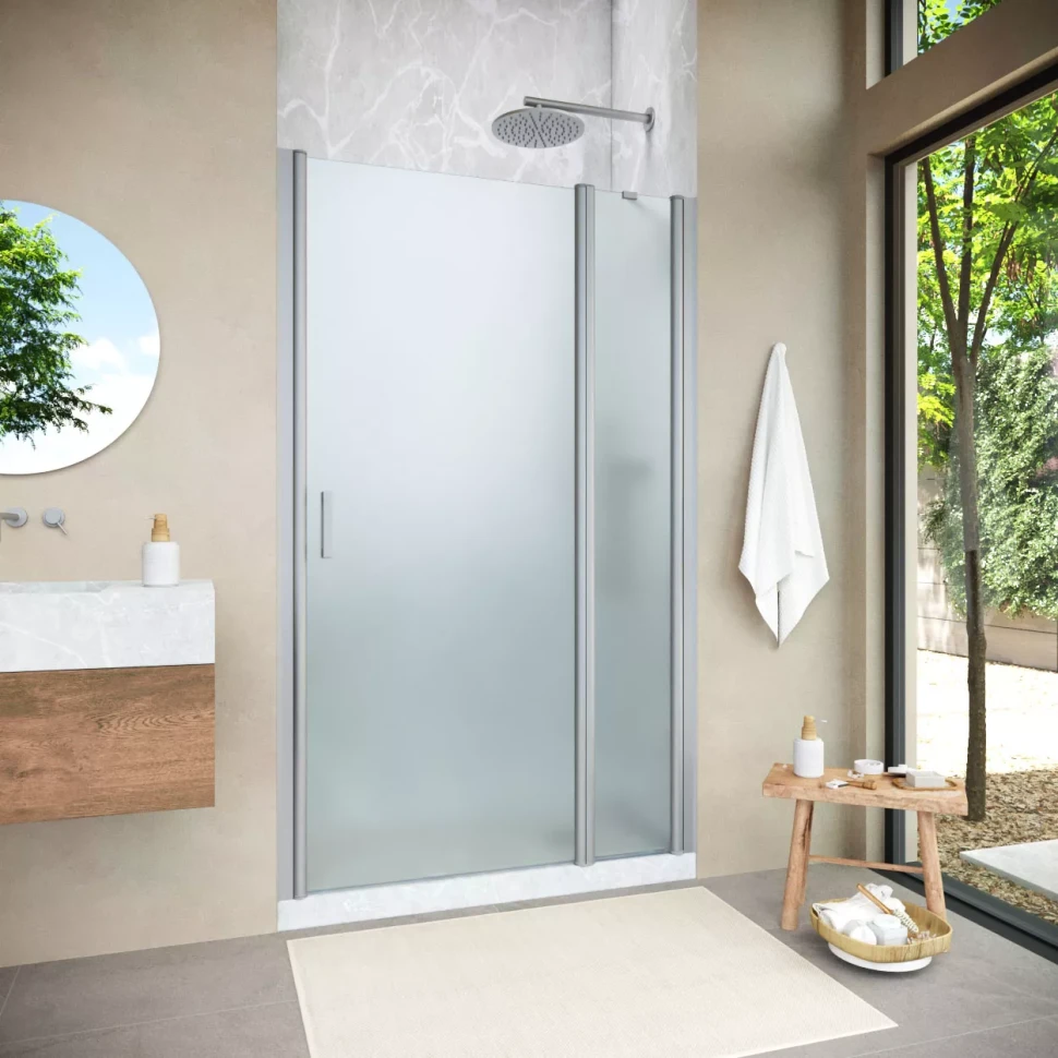 Душевая дверь Vegas-Glass EP-F-1 NOVO 105 h200 матовый хром