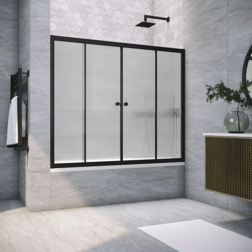 Шторки на ванну Z2V NOVO 185 черный матовый