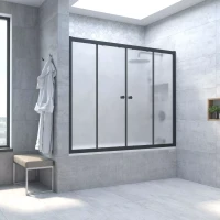 Шторки на ванну Z2V NOVO 185 черный матовый