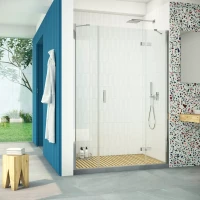 Дверь в душевую нишу Vegas-Glass AFP-F Retta 130 глянцевый хром