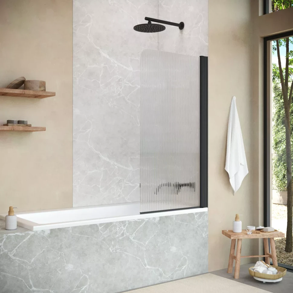 Шторки на ванну Vegas-Glass EV NOVO 60 черный матовый