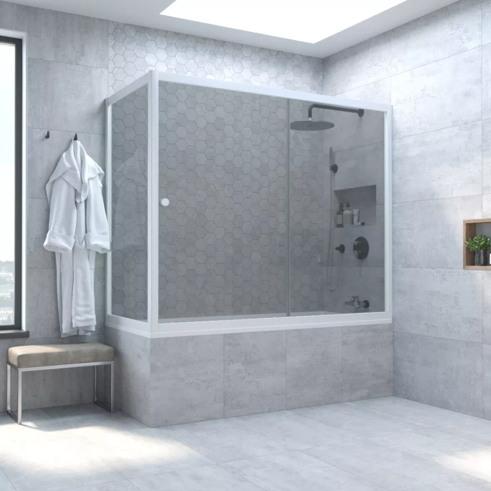 Шторки на ванну ZV+ZVF NOVO 170x90 белый