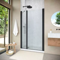 Душевая дверь Vegas-Glass EP-F-1 NOVO 155 h200 черный матовый