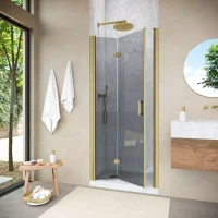 Душевая дверь в нишу Vegas-Glass GPS NOVO 75 h189 золото матовое