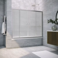 Шторки на ванну Z2V NOVO 190 матовый хром