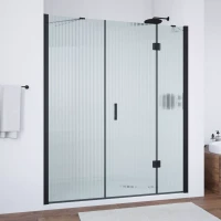 Дверь в душевой проем Vegas-Glass AFP-F NOVO 150 черный матовый