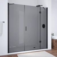 Дверь в душевой проем Vegas-Glass AFP-F NOVO 150 черный матовый