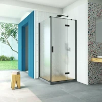 Душевой уголок Vegas-Glass AFP-Fis Retta 100x120 черный матовый