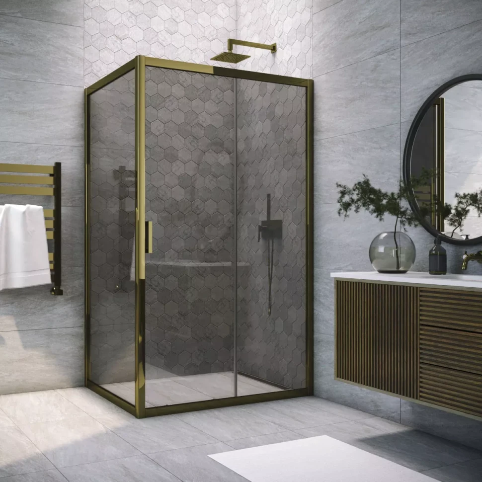 Душевой уголок Vegas-Glass ZP+ZPV TUR NOVO 105x75 бронза