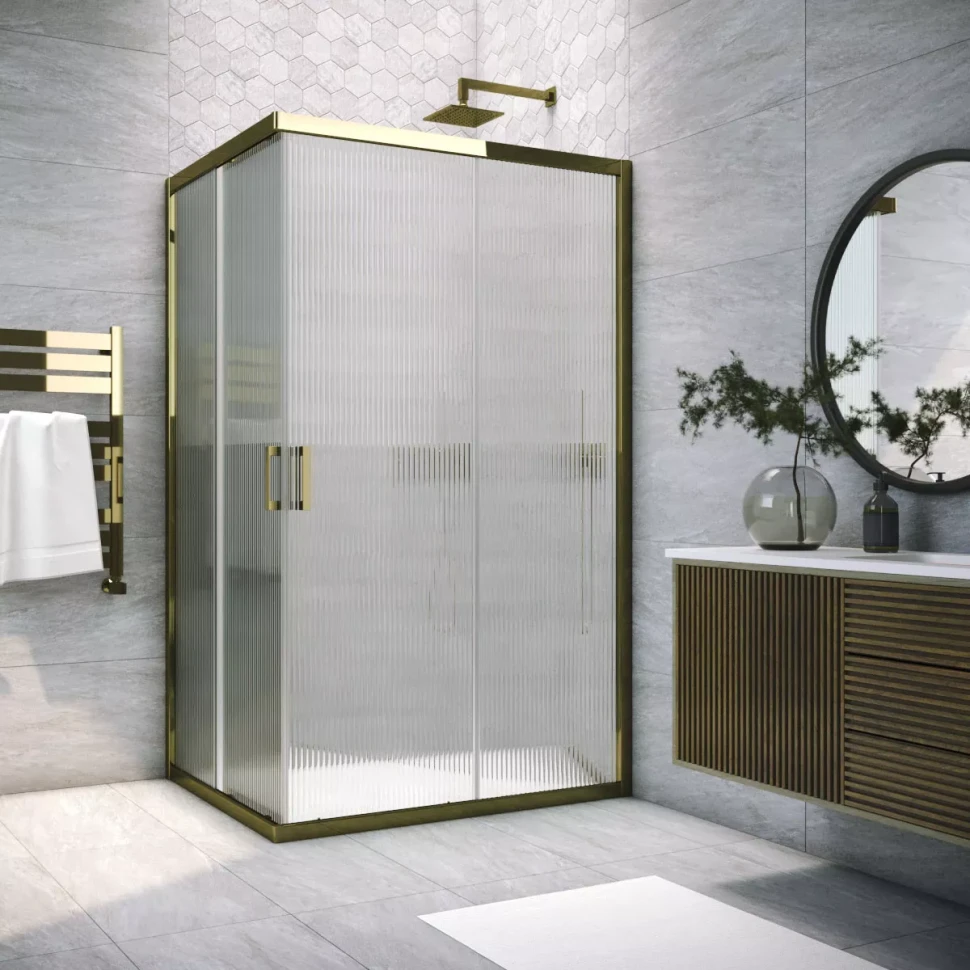 Душевой угол-ограждение Vegas-Glass ZA-F TUR NOVO 100x95 бронза