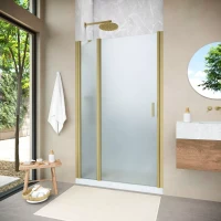 Душевая дверь Vegas-Glass EP-F-1 NOVO 110 h189 золото матовое