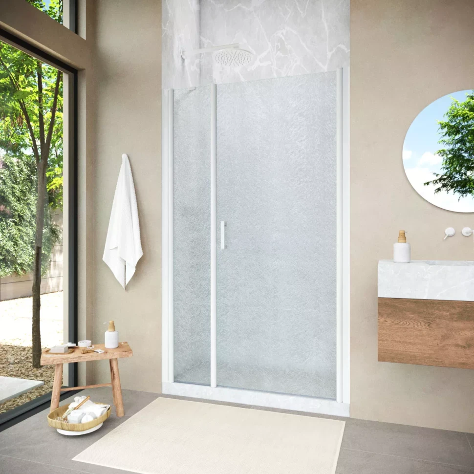 Душевая дверь Vegas-Glass EP-F-2 NOVO 160 h200 белый