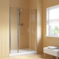 Душевая дверь в нишу Vegas-Glass EP-2F LUX 170 черный матовый