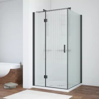 Душевой уголок Vegas-Glass AFP-Fis NOVO 100x110 черный матовый