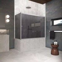 Шторки на ванну ZV+ZVF Protec 170x70 матовый хром Шторки на ванну ZV+ZVF Protec 170x70 матовый хром