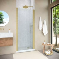 Душевая дверь в нишу Vegas-Glass EP NOVO 95 h200 золото матовое