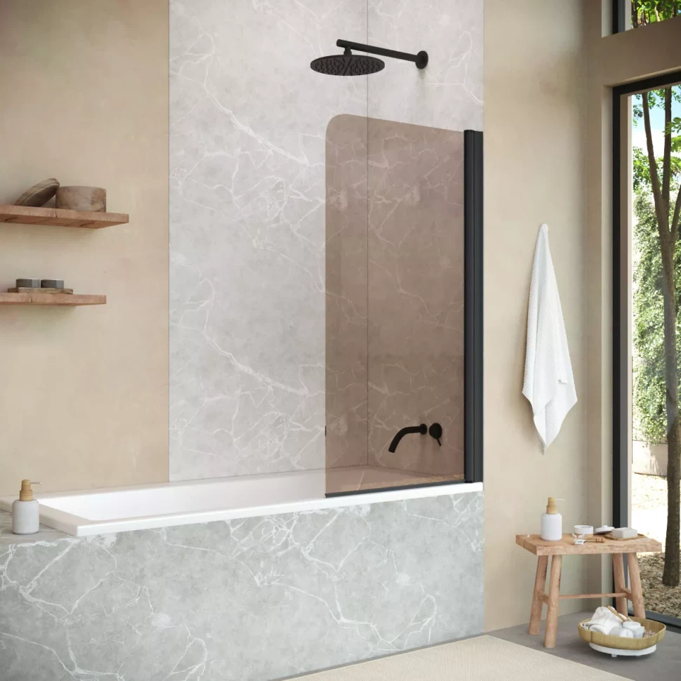 Шторки на ванну Vegas-Glass EV NOVO 70 черный матовый