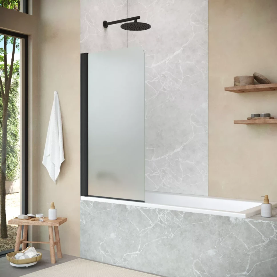 Шторки на ванну Vegas-Glass EV NOVO 70 черный матовый