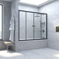 Шторки на ванну Z2V NOVO 195 матовый хром