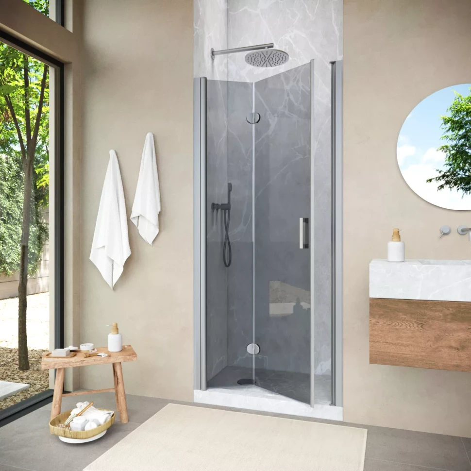 Душевая дверь в нишу Vegas-Glass GPS NOVO 75 h200 матовый хром