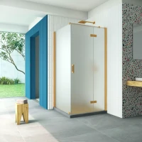 Душевой уголок Vegas-Glass AFP-Fis Retta 100x80 золото матовое