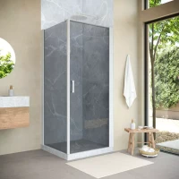 Угловые душевые ограждения с распашными дверями EP-Fis NOVO 90x90 h189 белый