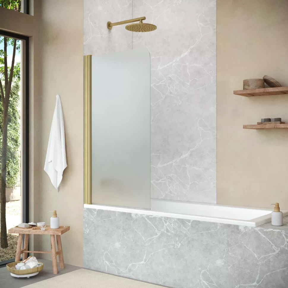 Шторки на ванну Vegas-Glass EV NOVO 76 золото матовое