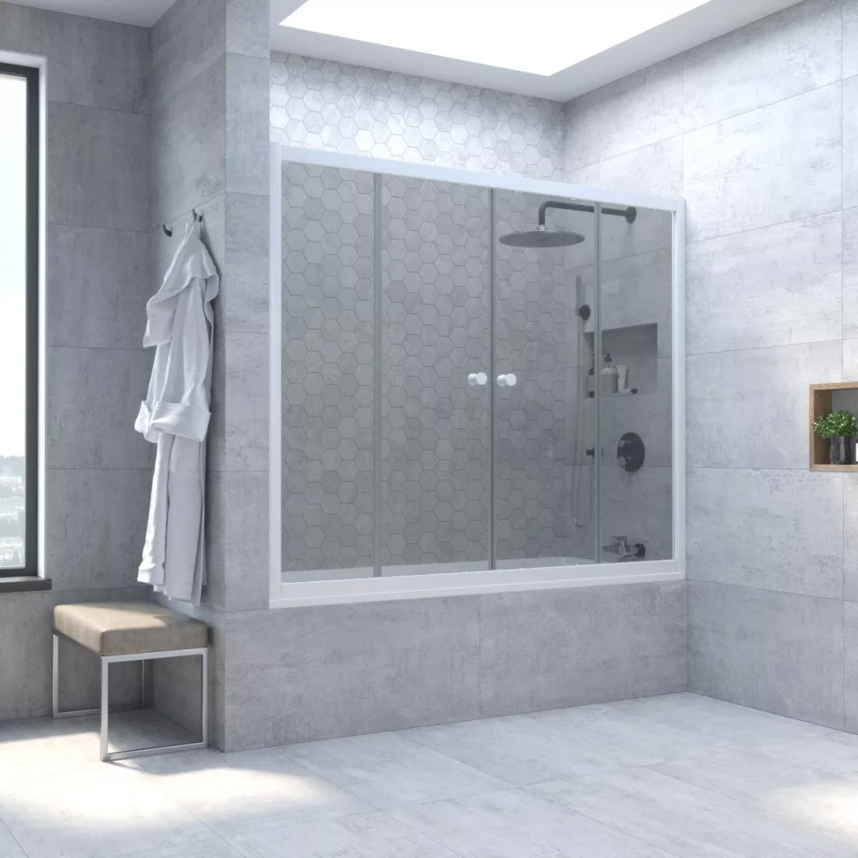 Шторки на ванну Z2V NOVO 200 белый