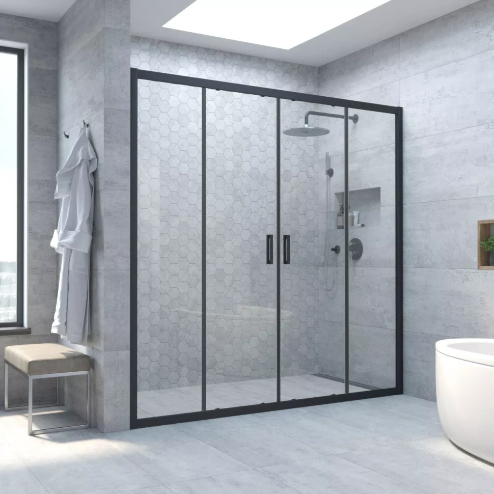 Дверь в душевой проем Vegas-Glass Z2P NOVO 210 золото матовое