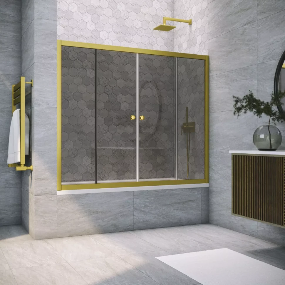 Шторки на ванну Z2V NOVO 200 золото матовое