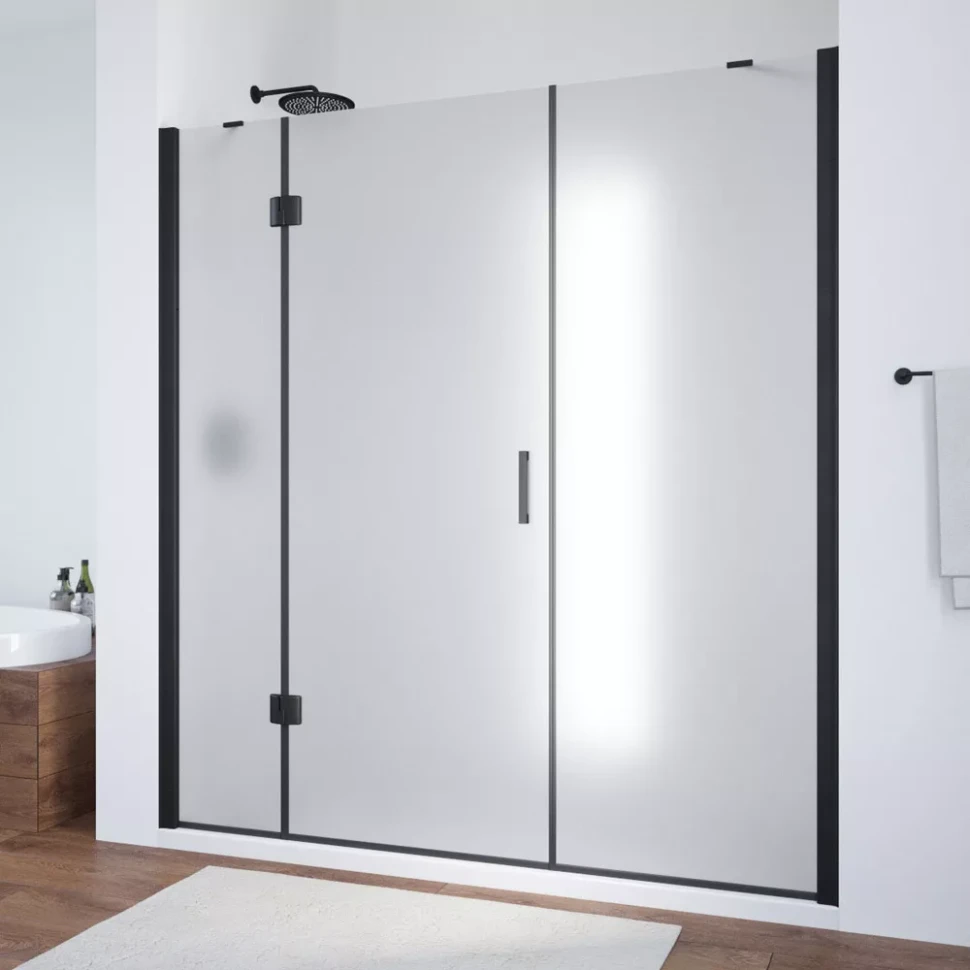 Дверь в душевой проем Vegas-Glass AFP-F NOVO 160 черный матовый