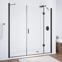 Дверь в душевой проем Vegas-Glass AFP-F NOVO 160 черный матовый