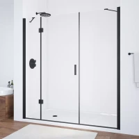 Дверь в душевой проем Vegas-Glass AFP-F NOVO 160 черный матовый