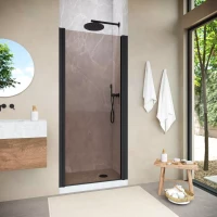 Душевая дверь в нишу Vegas-Glass EP NOVO 95 h200 черный матовый