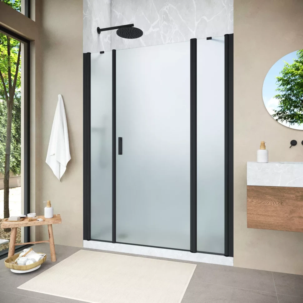 Душевая дверь Vegas-Glass EP-2F NOVO 215 h200 черный матовый