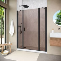 Душевая дверь Vegas-Glass EP-2F NOVO 215 h200 черный матовый