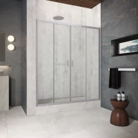 Двери в душевой проем Z2P Protec 160 матовый хром